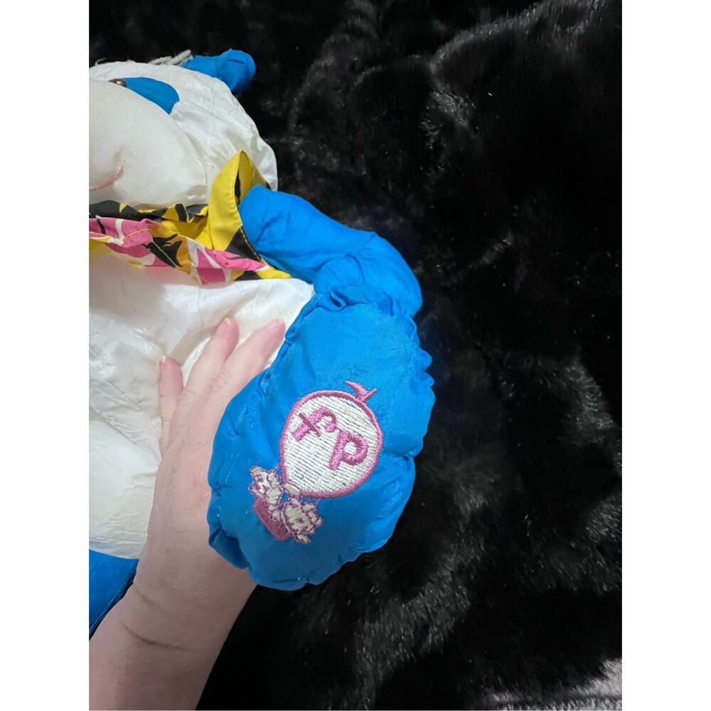 Fisher Price Puffalumps Wild Thing Blue White Panda Bear With Shirt 1987 VTG - Picture 2 of 5
